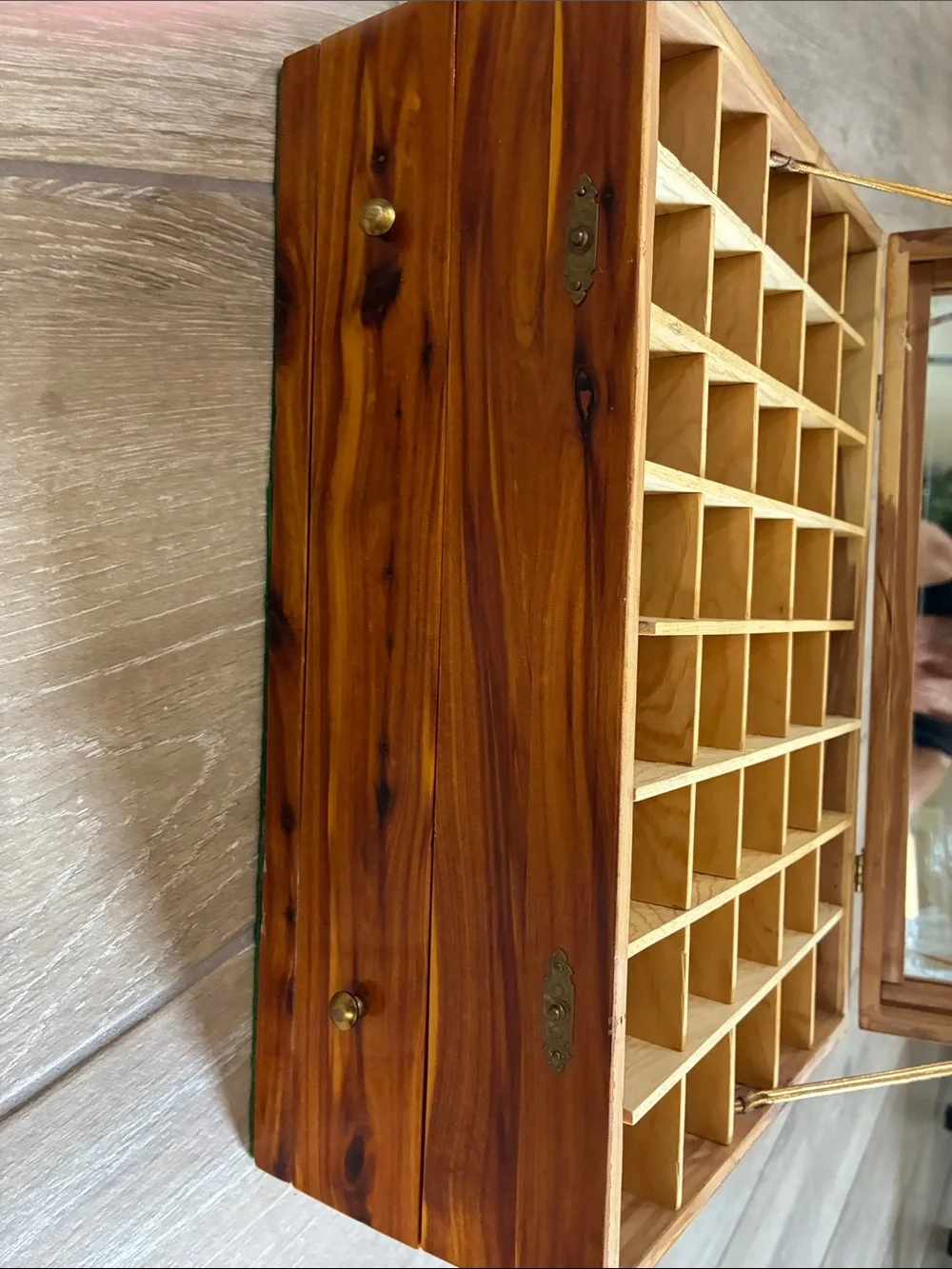 Handmade Wooden Jewelry/Storage Box with Inlaid Star 14x9.5x7